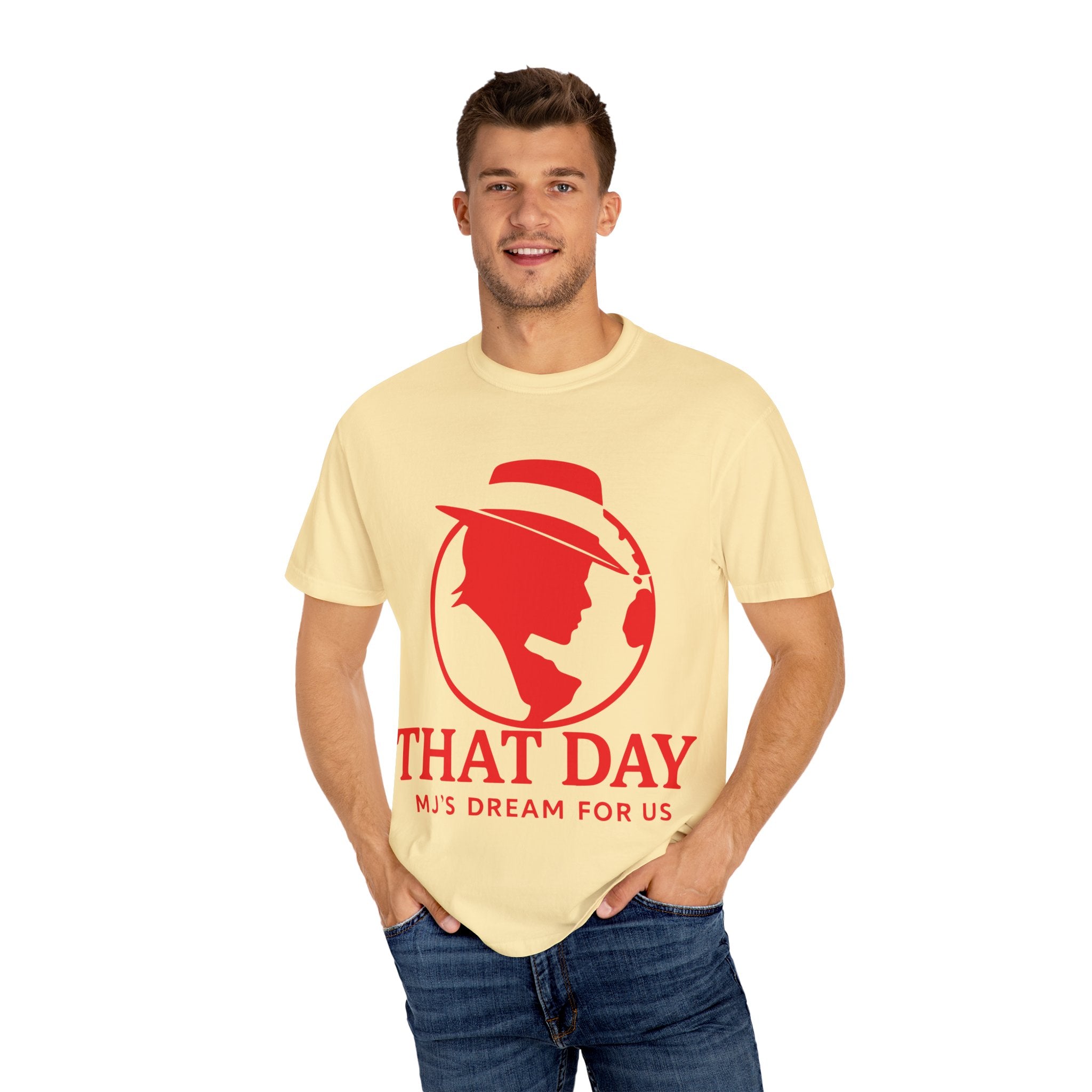 “That Day” Red-Peace Tee – MJ’s Dream For Us