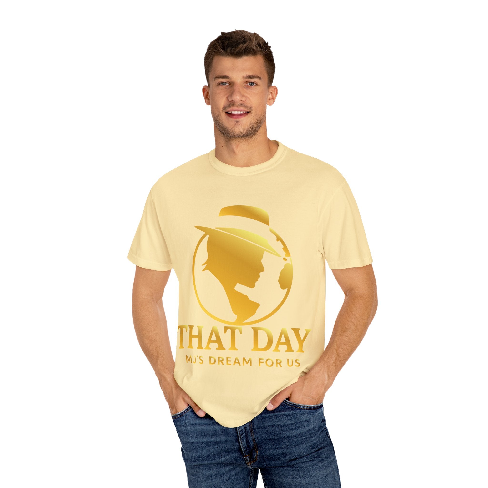 “That Day” Gold-Peace Tee – MJ’s Dream For Us
