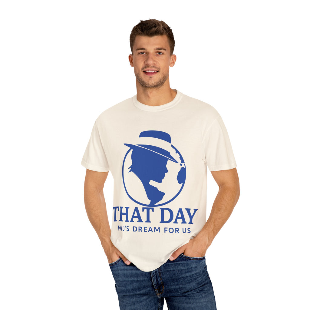 “That Day” Blue-Peace Tee – MJ’s Dream For Us